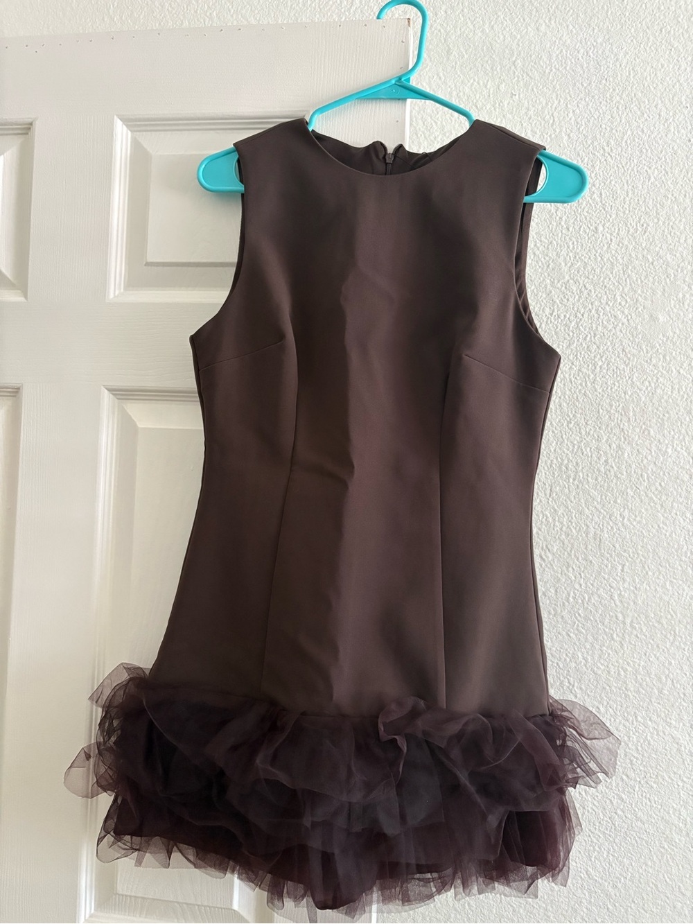 Zara Sleeveless Mini Dress with Tulle Hem SIZE:MEDIUM
